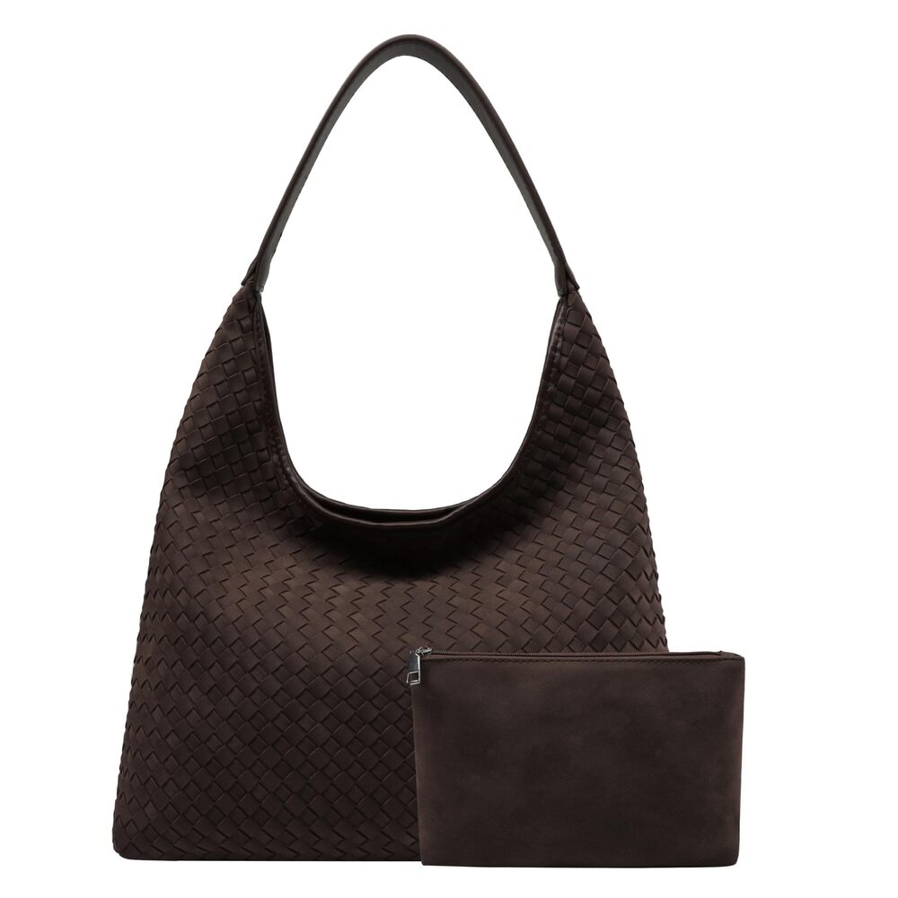 8950 Suede Hobo Bags , Vegan Leather Shoulder Bag Slouchy Top Handle Purses - Picture 1 of 6